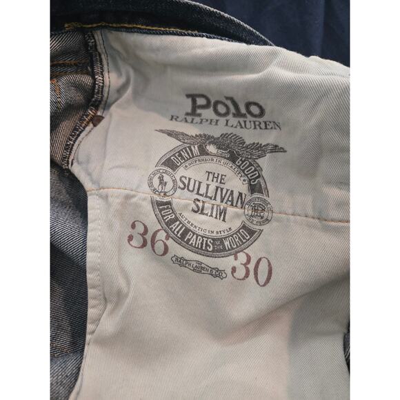 Ralph lauren mens jeans the Sullivan slim size 36x30 patchwork distressed - Picture 3 of 4